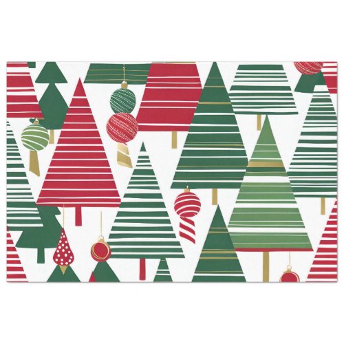 christmas tree forest tissue paper