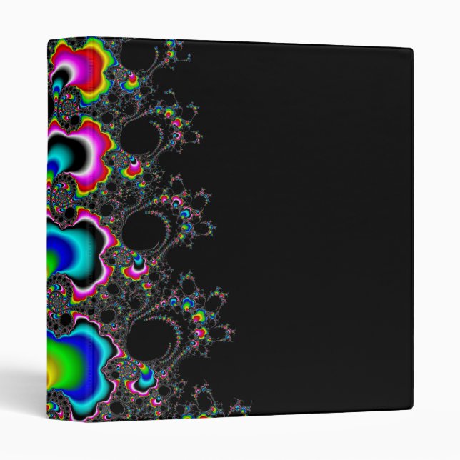 Christmas tree - Fractral 3 Ring Binder (Front/Spine)