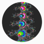 Christmas tree - Fractral Classic Round Sticker