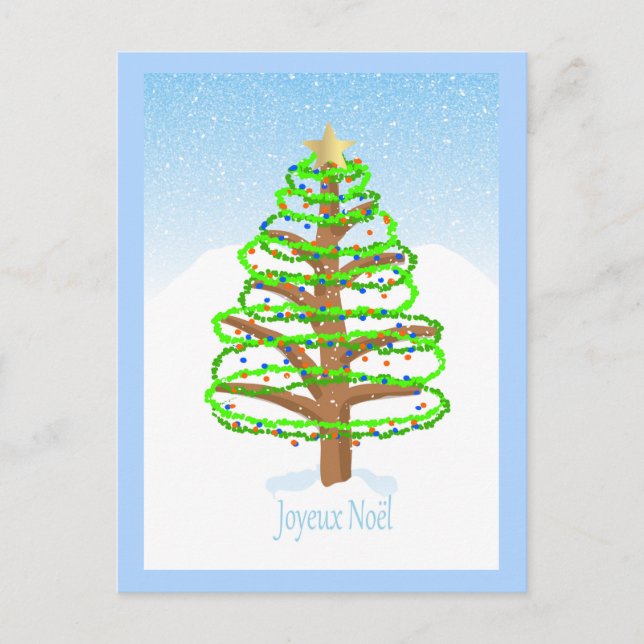 Christmas Tree - French Language Postcard (Front)