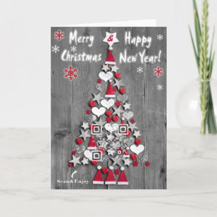  Christmas tree from decorations QR-code card