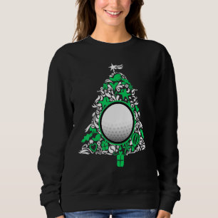 Christmas Tree Funny Golf Ball Decorations Xmas Pa Sweatshirt