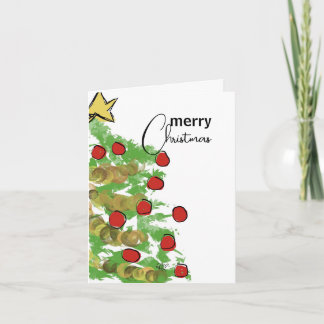 Christmas Tree Garland Greeting Card