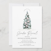 Christmas Tree Gender Reveal Baby Shower Invitation (Front)