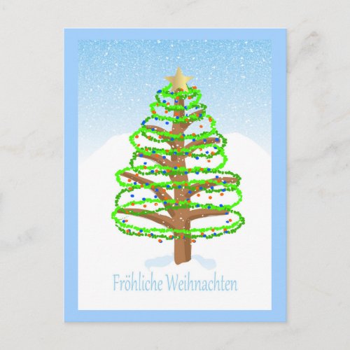 Christmas Tree _ German Language Postcard