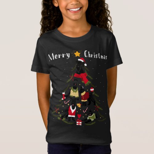 Christmas Tree Giant Schnauzer Lover Xmas Dog Owne T_Shirt