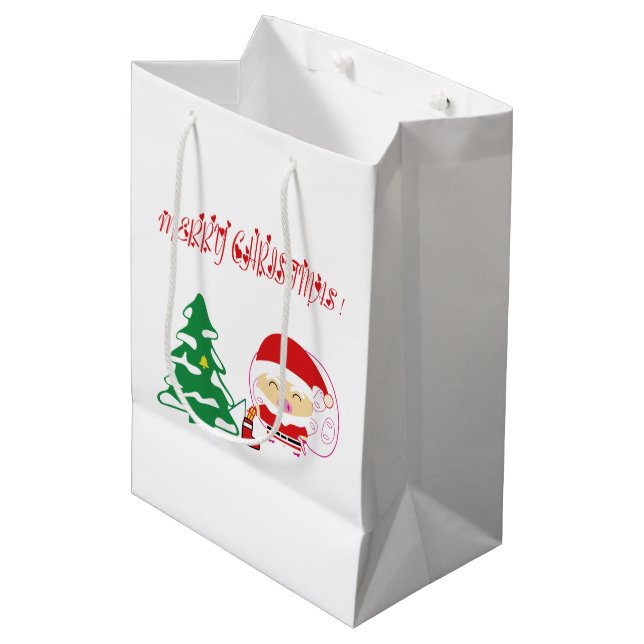 Christmas tree Gift Bags (Front Angled)