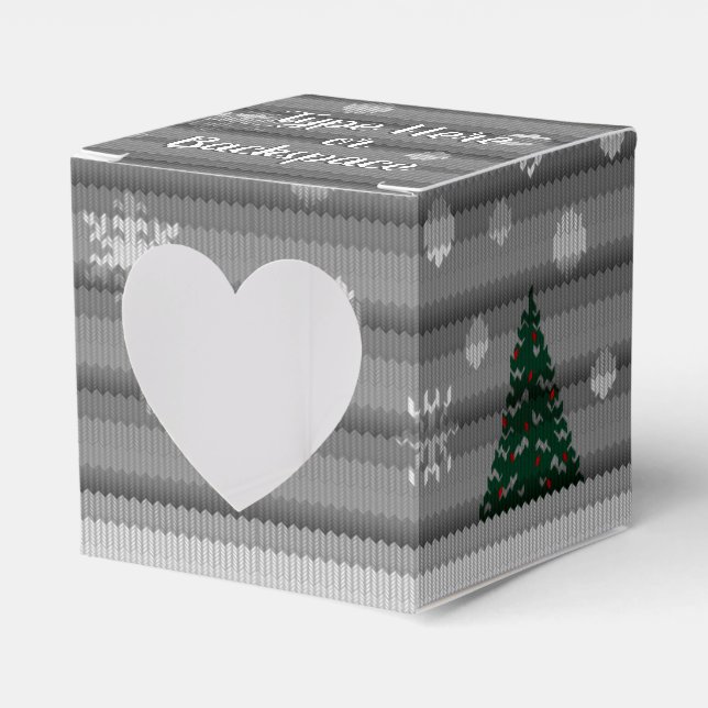 Christmas Tree Gift Box Personalized Holiday Boxes (Front Side)