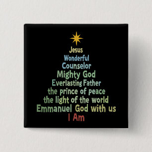 Christmas Tree Gift Faith Christian Holiday Merry  Button