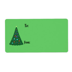 Christmas Tree Gift Label