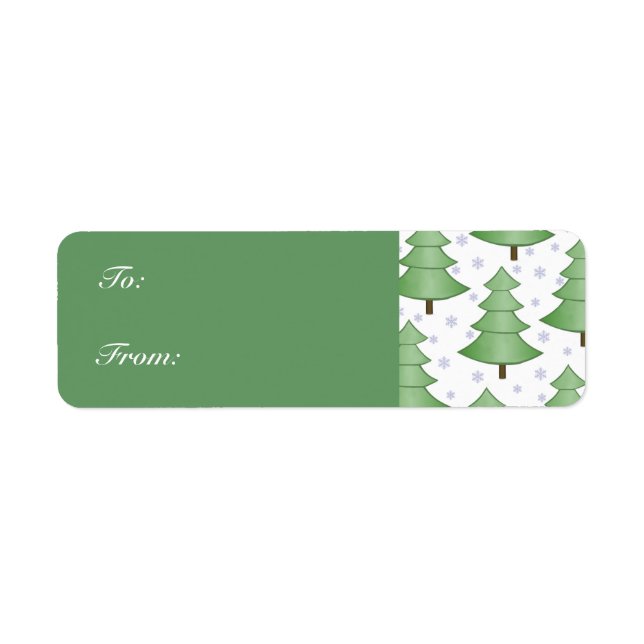 Christmas Tree Gift Tag Label (Front)