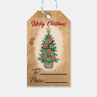 Christmas Tree Gift Tags for Holiday Gift Wrapping