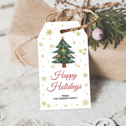 Christmas tree gift tags Holidays favor tags