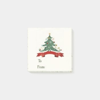 Christmas Tree Gift Tags Post-it Notes by YellowSnail at Zazzle