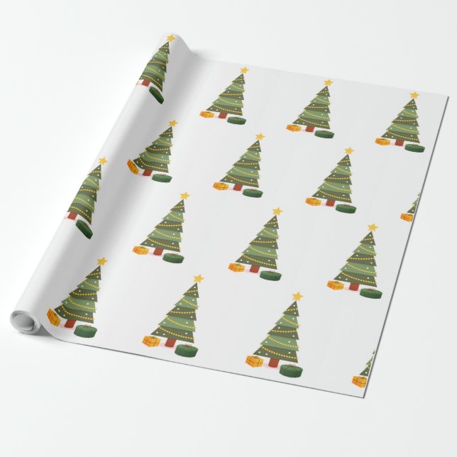 Christmas tree gift wrap (Unrolled)