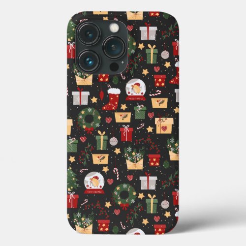 Christmas tree gifts and winter vibes iPhone 13 pro case