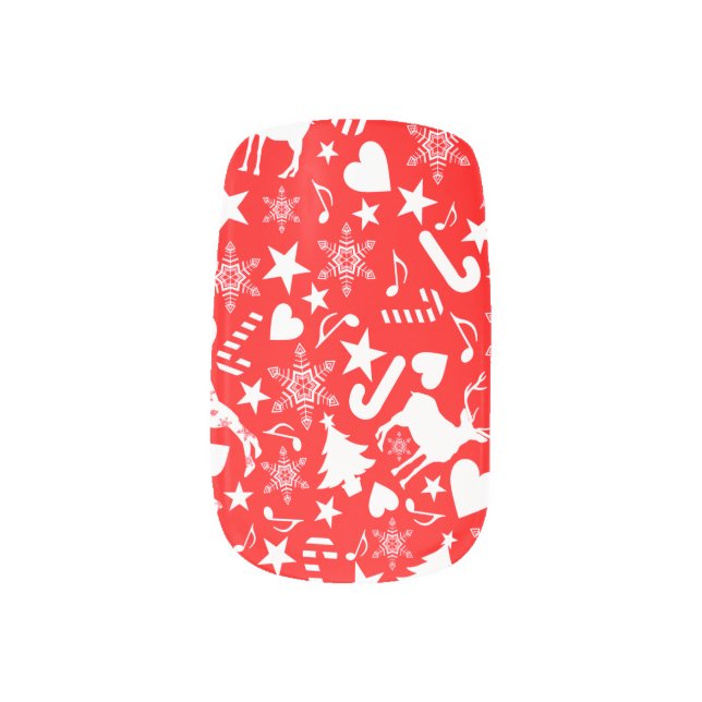 Christmas Tree, Gifts,Candy Cane And Decorations Minx Nail Art (Left Thumb)