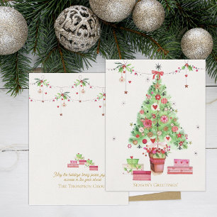 Christmas Tree & Gifts Festive Corporate Holiday Postcard