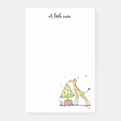 Christmas tree  giraffe _ christmas party festive post_it notes