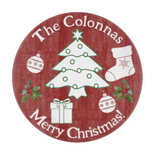 Christmas Tree Glass Cutting Board