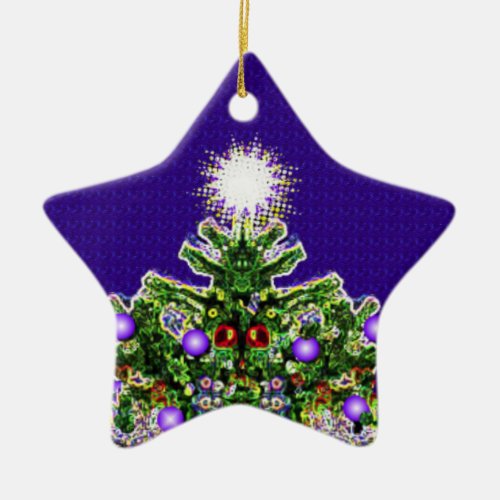 Christmas Tree Glow Personalized Ceramic Ornament