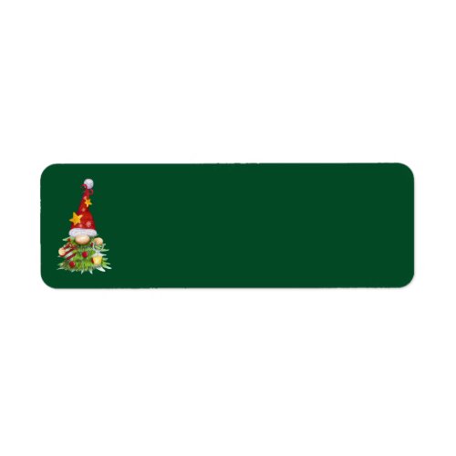 Christmas Tree Gnome Address Labels