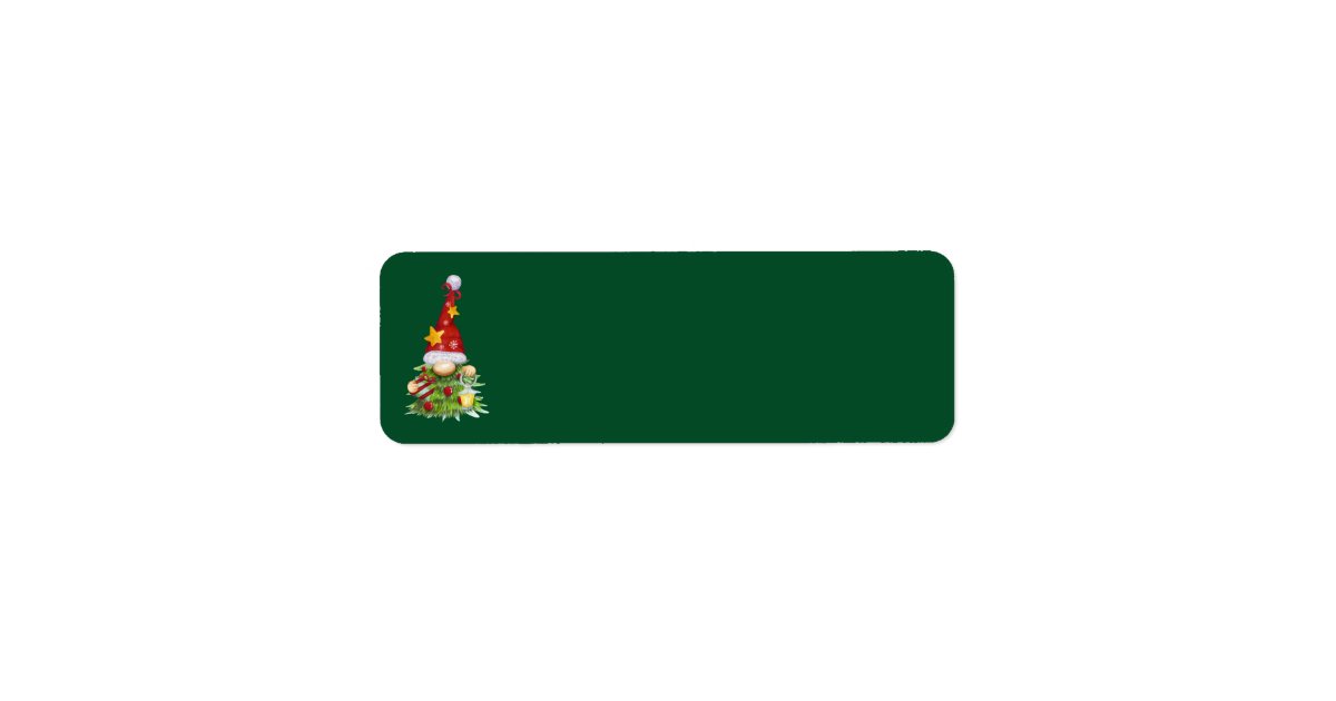 Christmas Gnome Address Labels - Buffalo Plaid