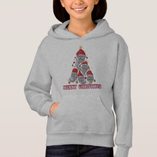 Christmas Tree Gnomes - Santa Hat Hoodie