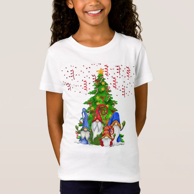 Christmas Tree Gnomes T-Shirt (Front)