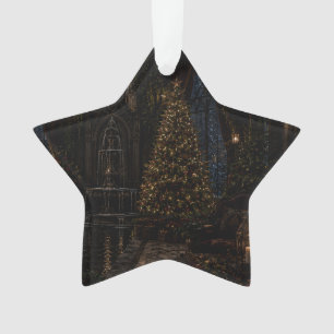 Christmas Tree Gothic Hall Star Ornament