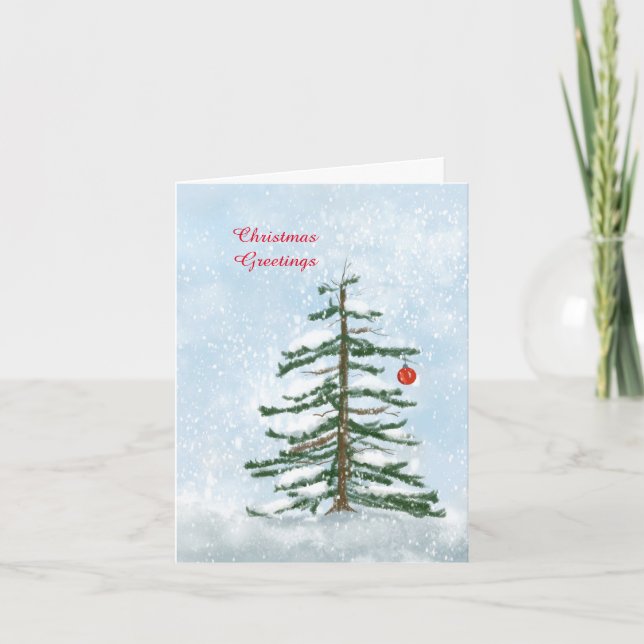 Christmas Tree Greeting Card (Front)