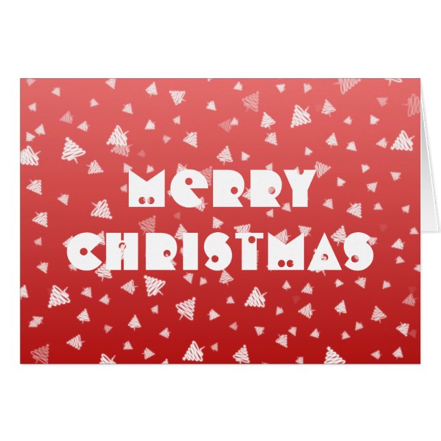 Christmas Tree Greeting Card (Front Horizontal)