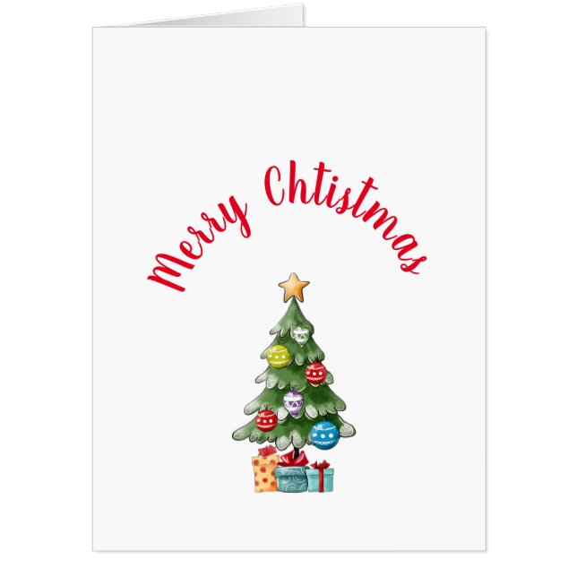 Christmas Tree greeting Card (Front)