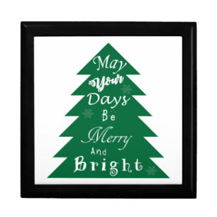 Christmas Tree Greeting (few flakes) Gift Box