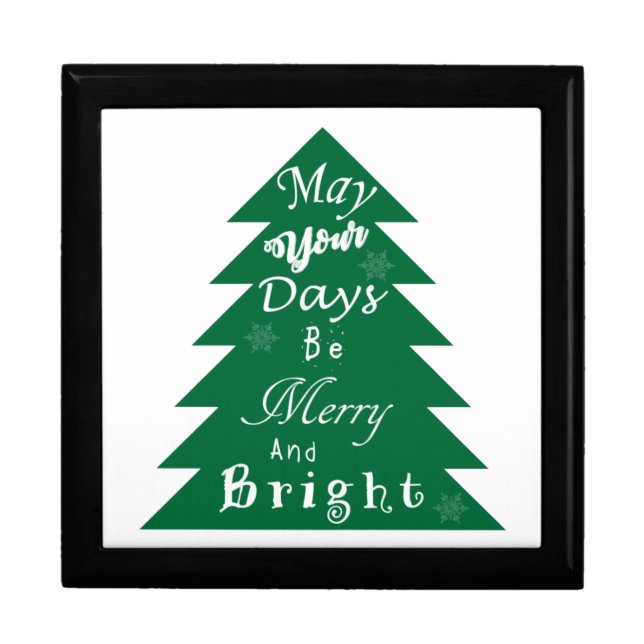 Christmas Tree Greeting (few flakes) Gift Box (Front)