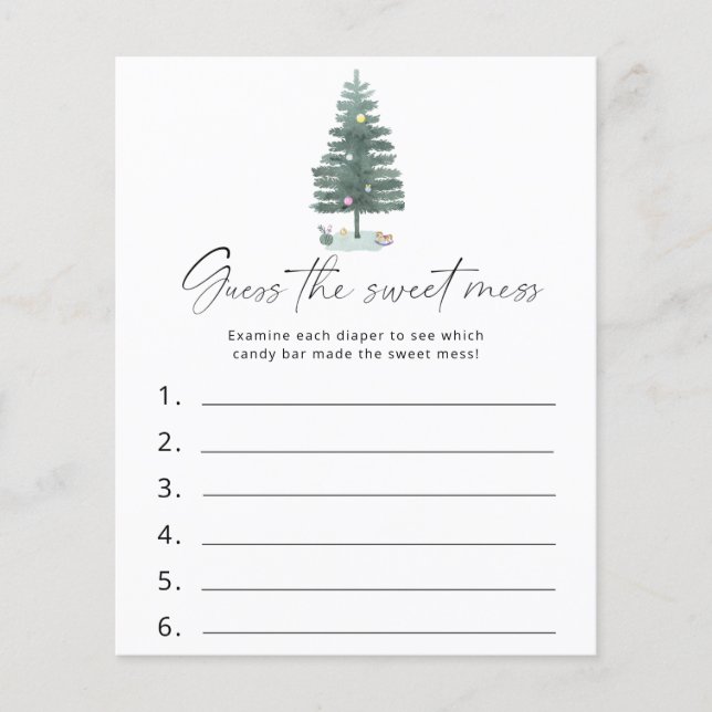 Christmas tree - Guess the Sweet Mess game (Front)