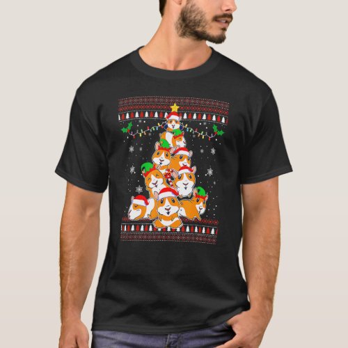 Christmas Tree Guinea Pig Clothes Xmas Ugly Christ T_Shirt