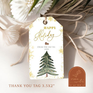 Christmas Tree Happy Holiday Gift Tags