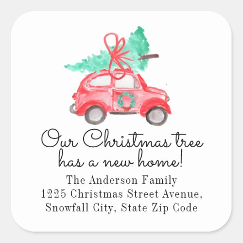 Christmas Tree Has A New Home Address Label Moving