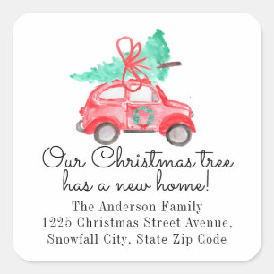 Christmas Tree Has A New Home Address Label Moving
