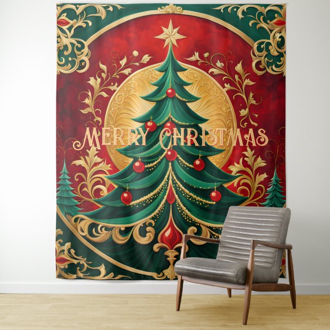 Christmas Tree Holiday Backdrop (In Situ)