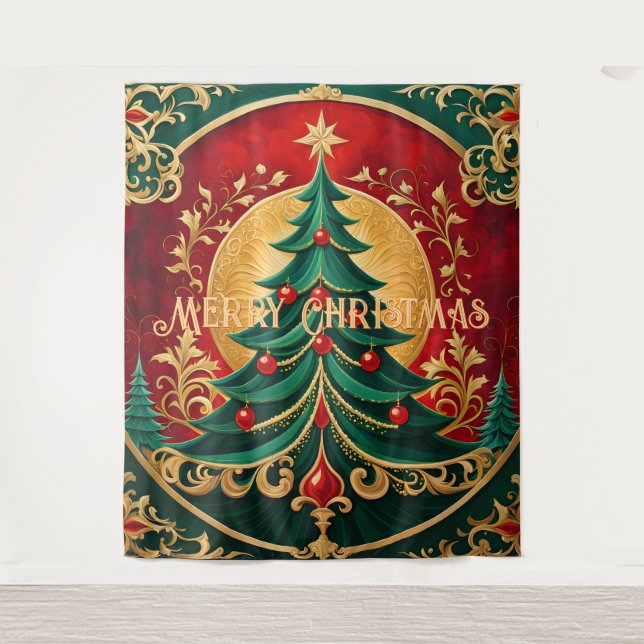 Christmas Tree Holiday Backdrop (Front)