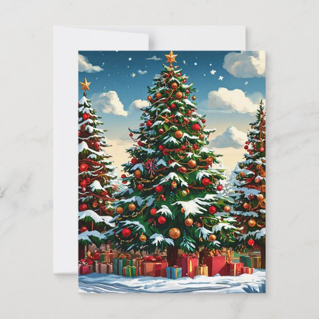 Christmas tree holiday card (Front)