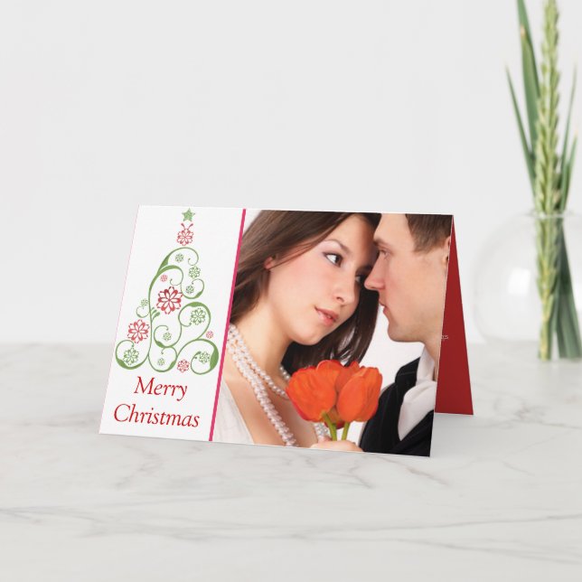 Christmas Tree Holiday Card Your Photo (Front)