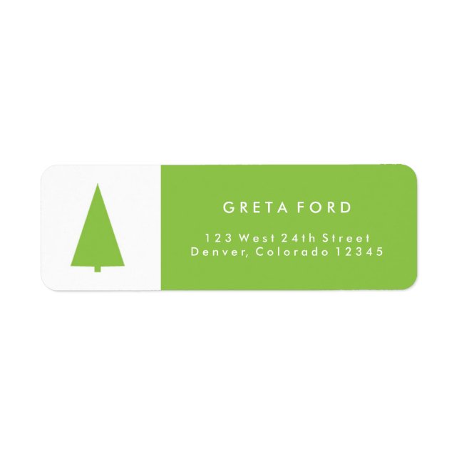 Christmas Tree Holiday/Christmas Address Label (Front)