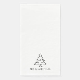 Christmas Tree Holiday Family Dinner Paper Guest Towels