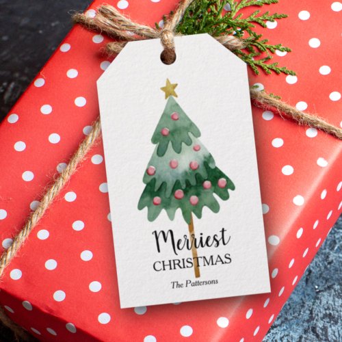 Christmas Tree Holiday Favor Gift Tags