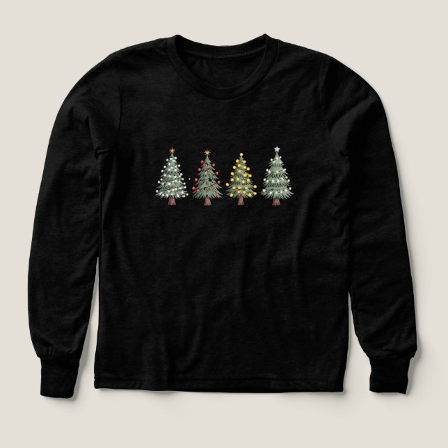 Christmas Tree Holiday Gift Winter  Tri-Blend Shirts (Design Front)