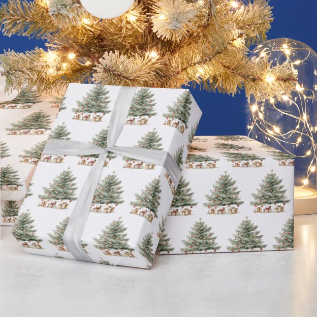 Christmas Tree Holiday Gift Wrapping Paper (Holidays)