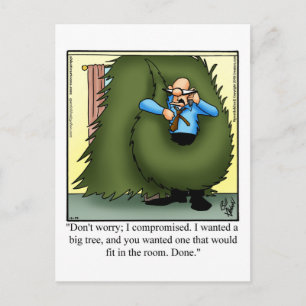 Christmas Tree Holiday Humor Postcard